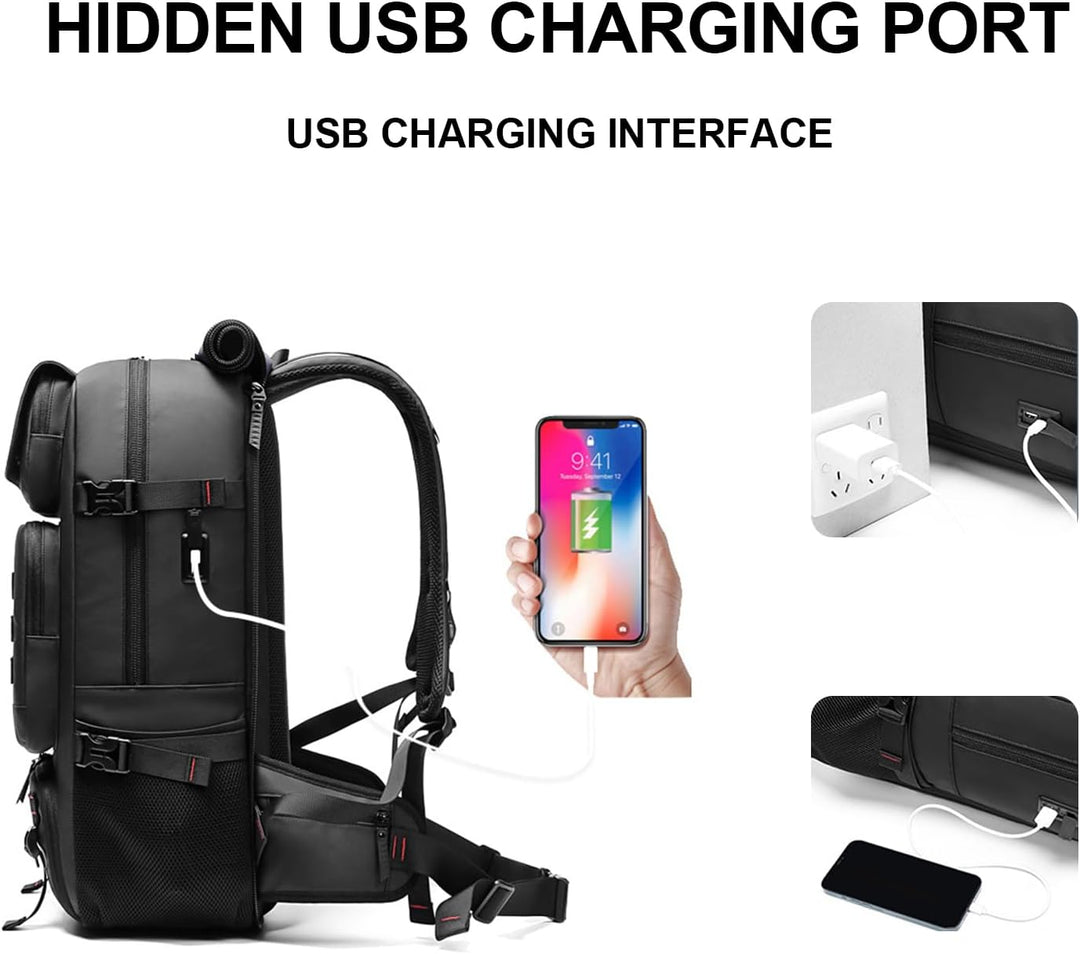 50L Wodoodporny Plecak Podróżny z Komorą na Buty i Portem USB