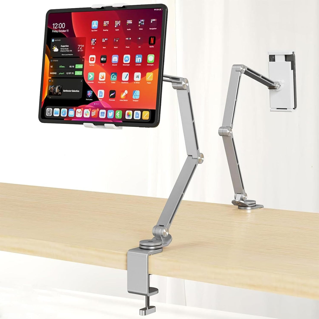 Regulowany uchwyt na tablet z aluminium z obrotem 360° – Movaro