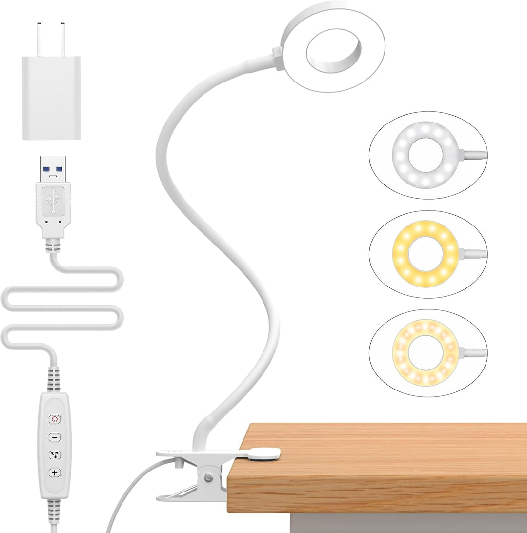 3 tryby kolorów lampki biurkowej LED z elastycznym ramieniem w kształcie łabędzia – Selvara (1+1 GRATIS)