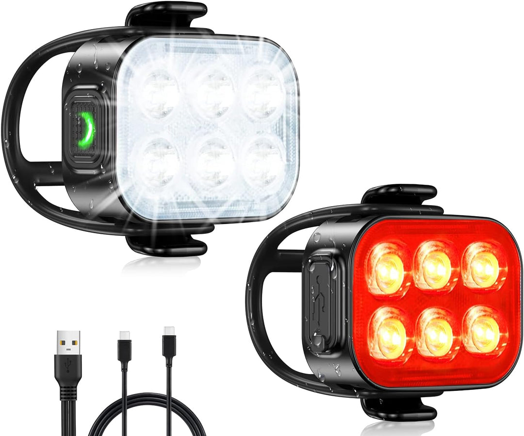 Ultra cienkie, ponownie ładowane przez USB zestawy świateł rowerowych z 4+6 trybami – SlimBeam