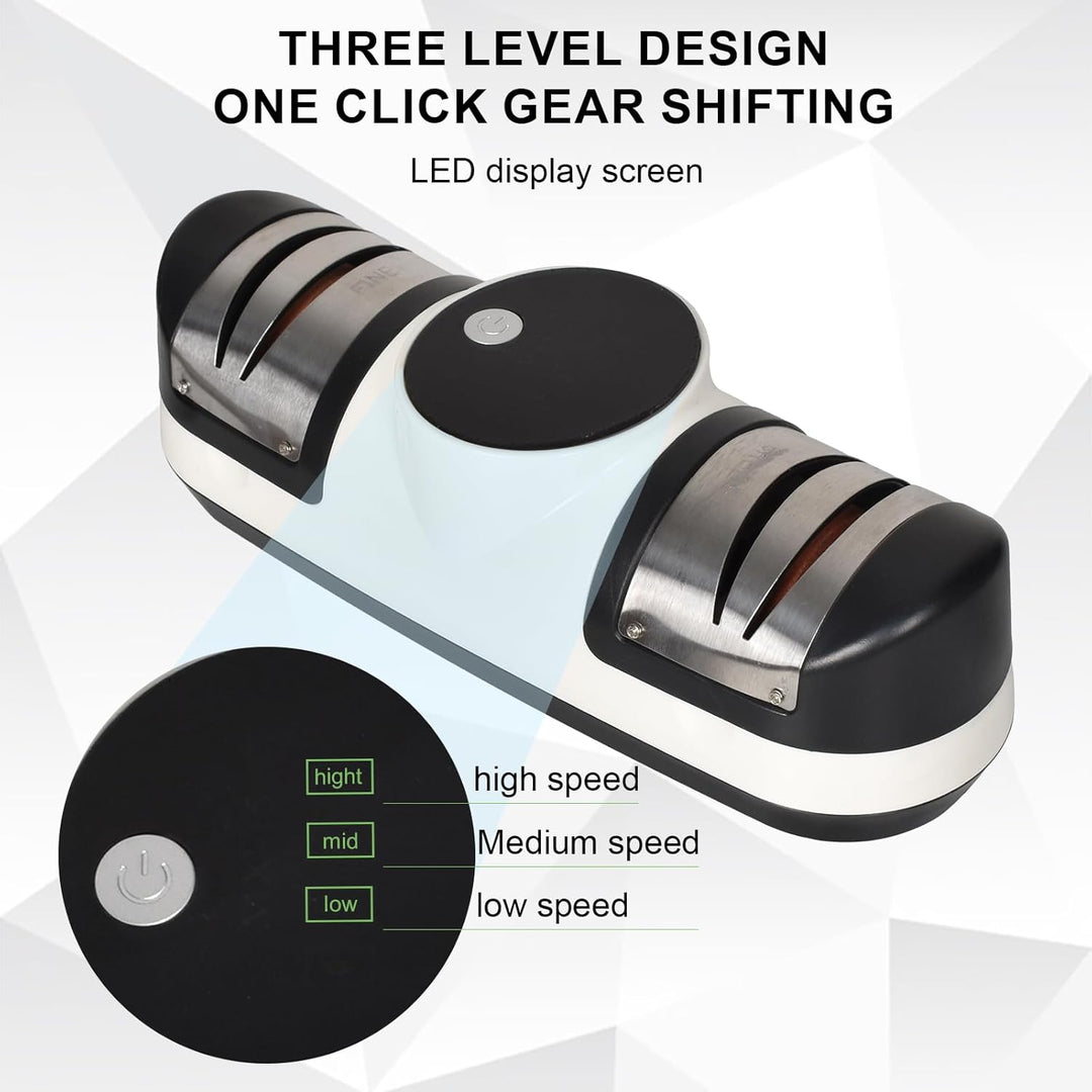 Elektromagnetyczny ostrzałka do noży z 3 prędkościami i wyświetlaczem LED – EdgeMaster