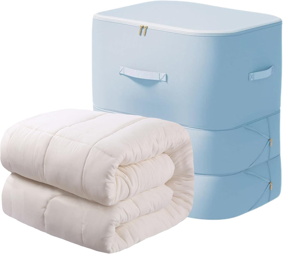 Duża torba do przechowywania pościeli, odporna na kurz, z samokompresem – Corvina