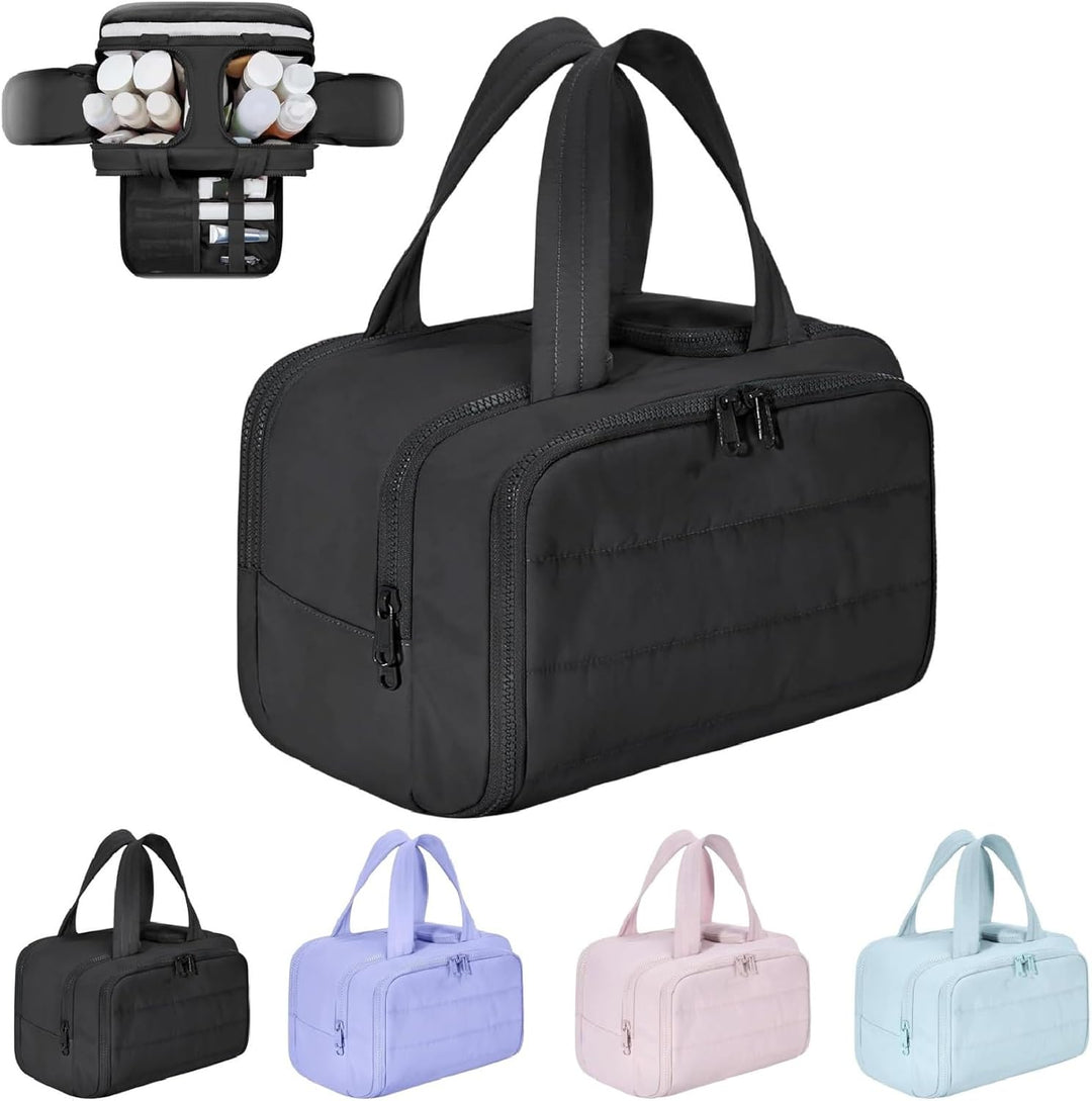 Torebka kosmetyczna podróżna – Duża wodoodporna torba na kosmetyki i organizer do makijażu (4-w-1) – Selvane