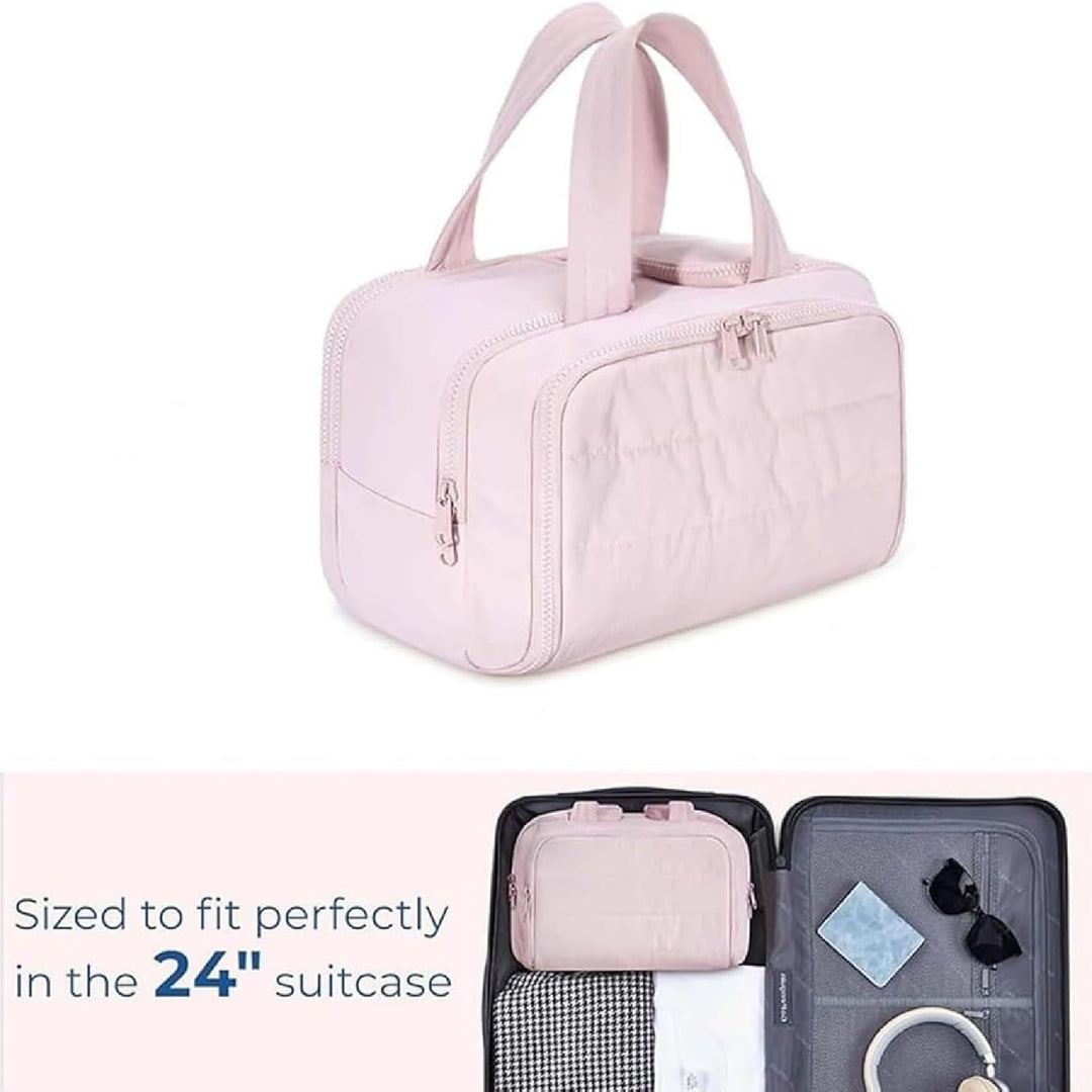 Torebka kosmetyczna podróżna – Duża wodoodporna torba na kosmetyki i organizer do makijażu (4-w-1) – Selvane