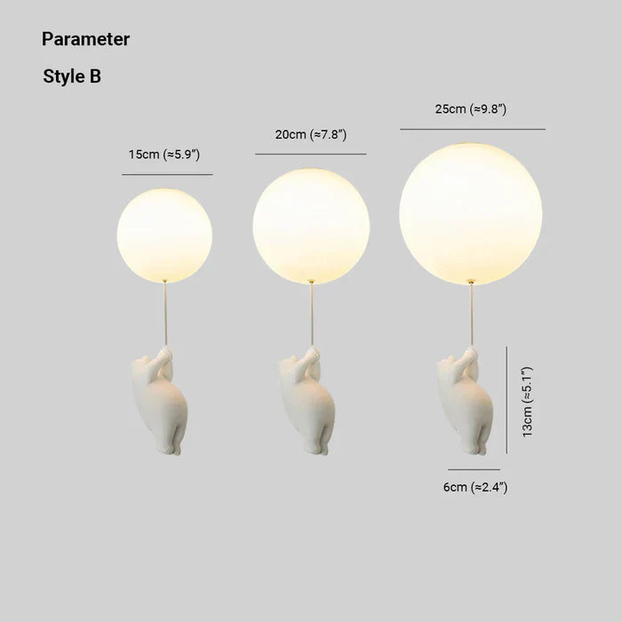 Lampa sufitowa dla dzieci z misiem i balonem - CloudBear
