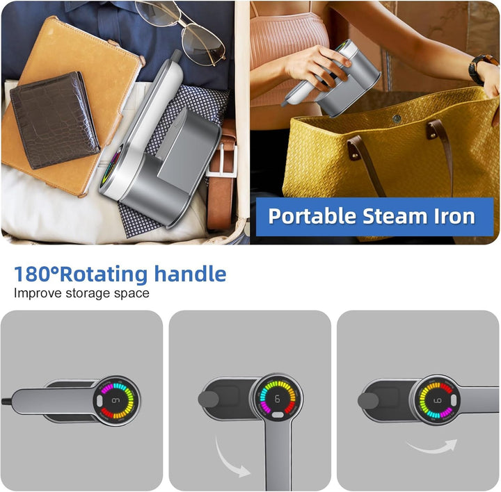Przenośne podróżne żelazko parowe 1200W z 6 trybami i wtyczką AU