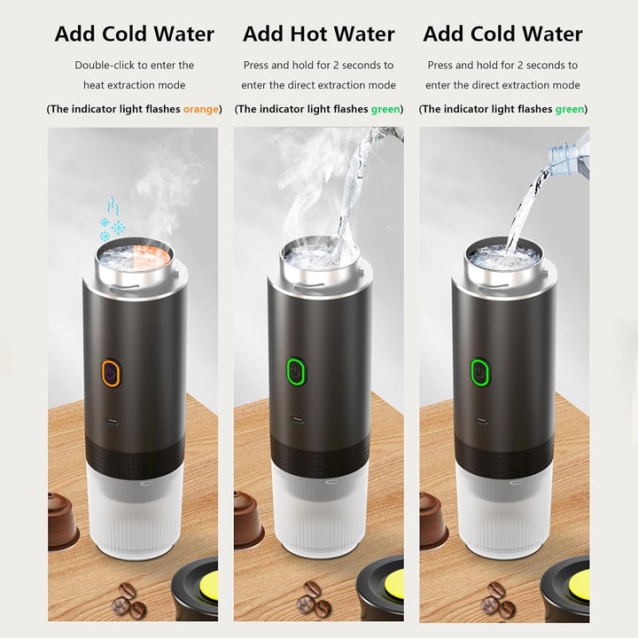 Przenośny ekspres do kawy 3 w 1 z akumulatorem do ładowania – Raverno