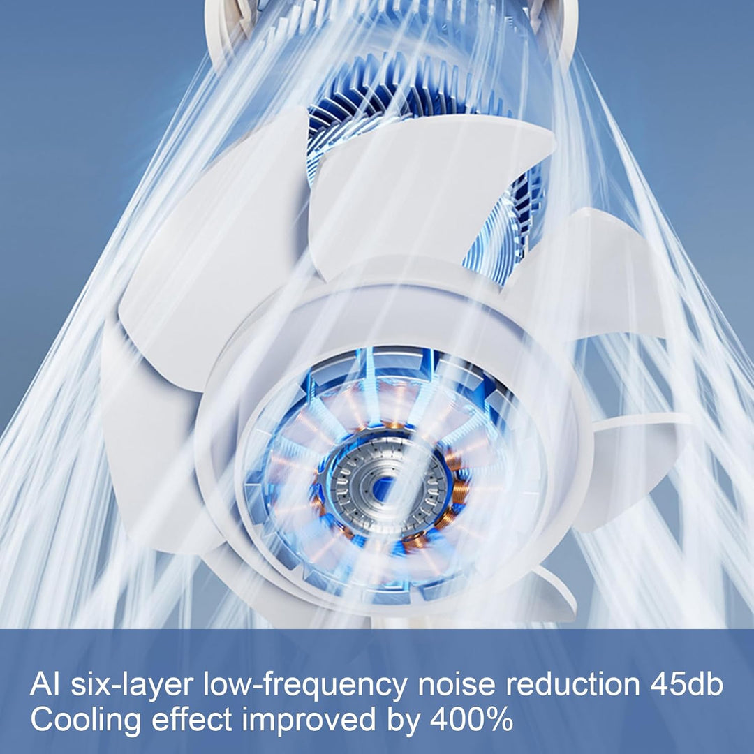 Przenośny składany wentylator ręczny z wyświetlaczem LED 100 prędkości