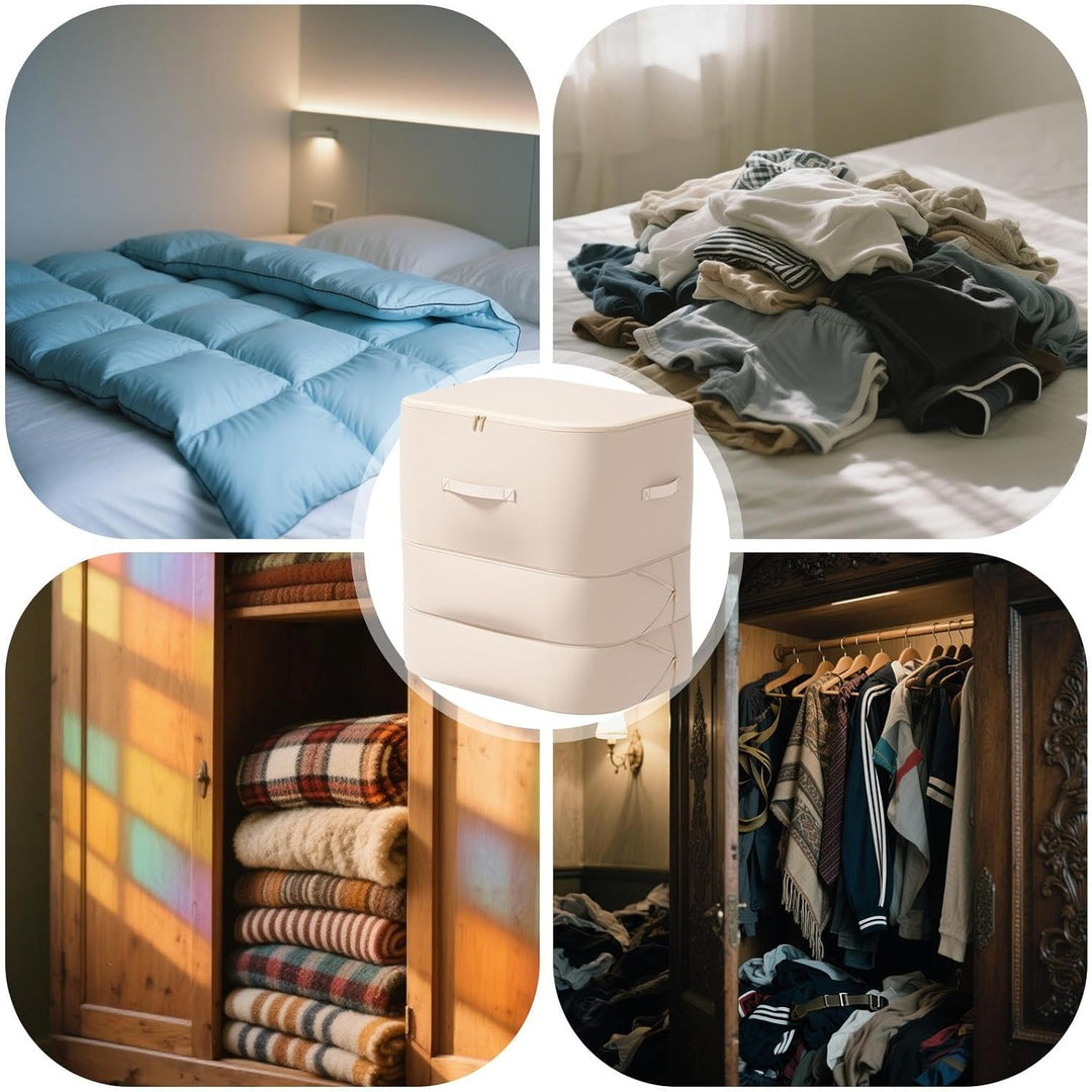 Duża torba do przechowywania pościeli, odporna na kurz, z samokompresem – Corvina