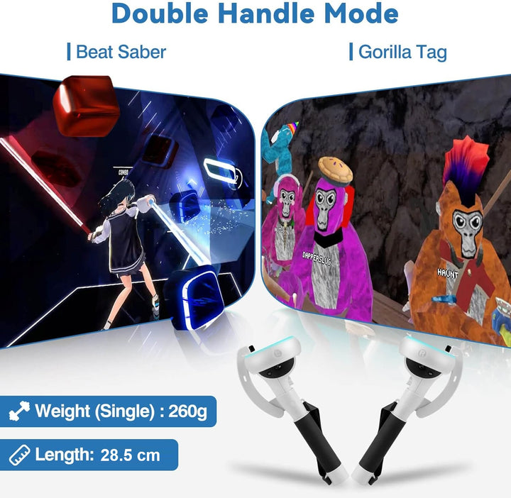 VR-Controller-przedłużacze uchwytów dla Meta Quest 2 – Kynaro