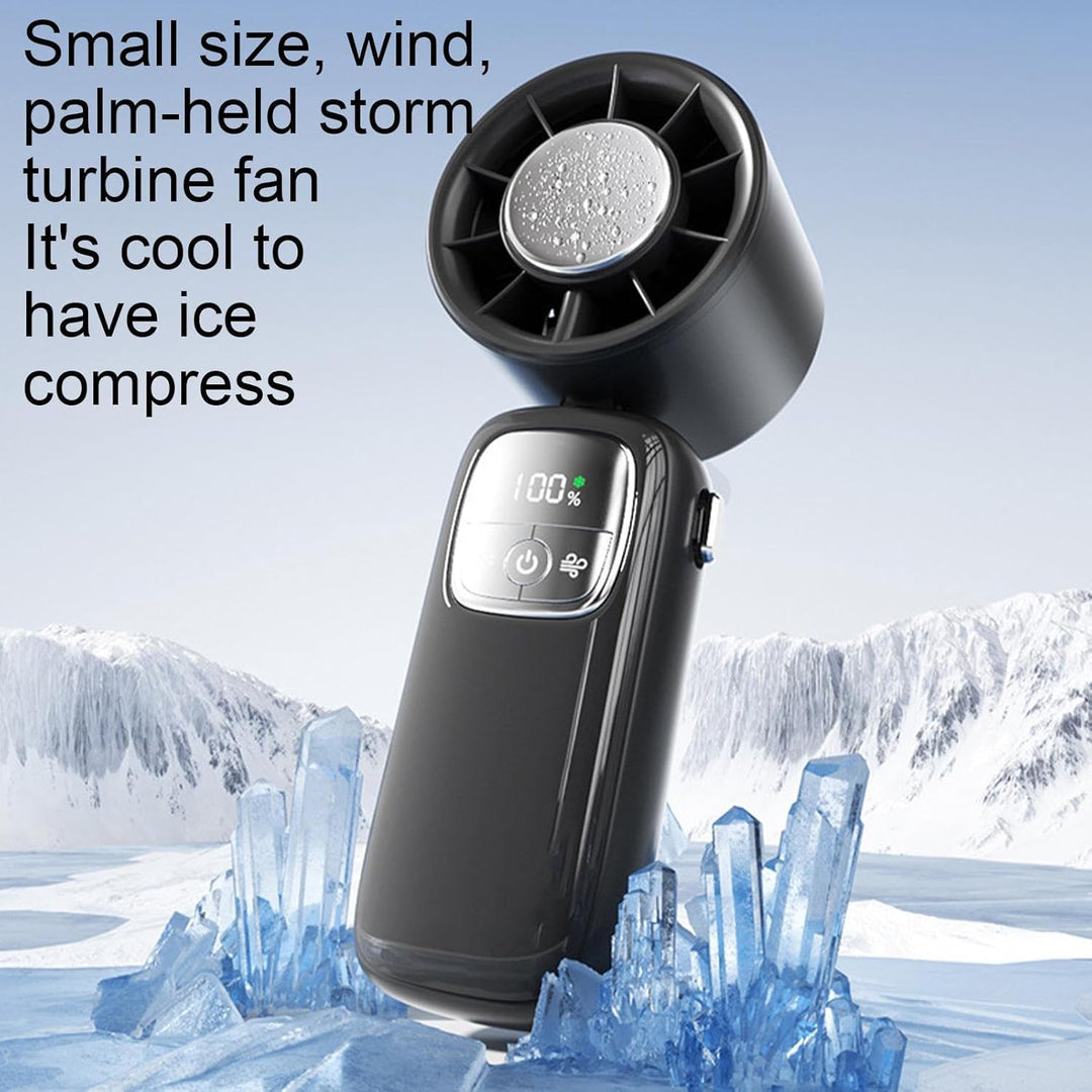 Przenośny składany wentylator ręczny z wyświetlaczem LED 100 prędkości