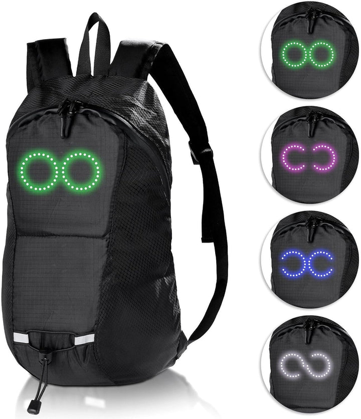 LED-Plecak podróżny – Wodoodporny świecący plecak z audio-responsywnym świeceniem – Nexora