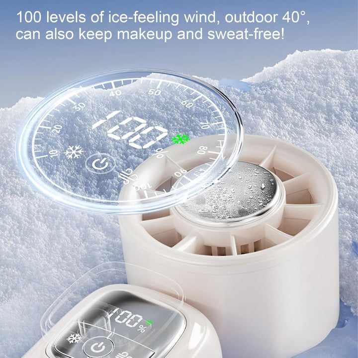 Przenośny składany wentylator ręczny z wyświetlaczem LED 100 prędkości