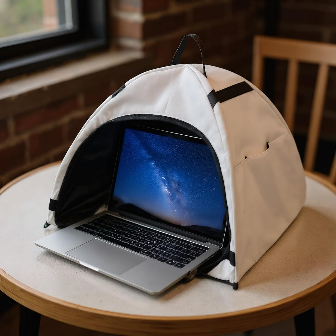 Laptop osłona przeciwsłoneczna – Składany namiot prywatności przeciwsłonecznej dla urządzeń 13–16" – Travory