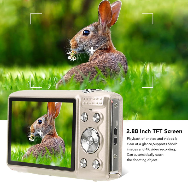 4K Kompaktowa kamera cyfrowa z 58 MP zdjęć i 16-krotnym zoomem – Lumora