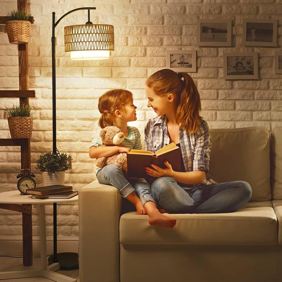 Lampa łukowa z pilotem i podwójnymi kloszami – Norvella