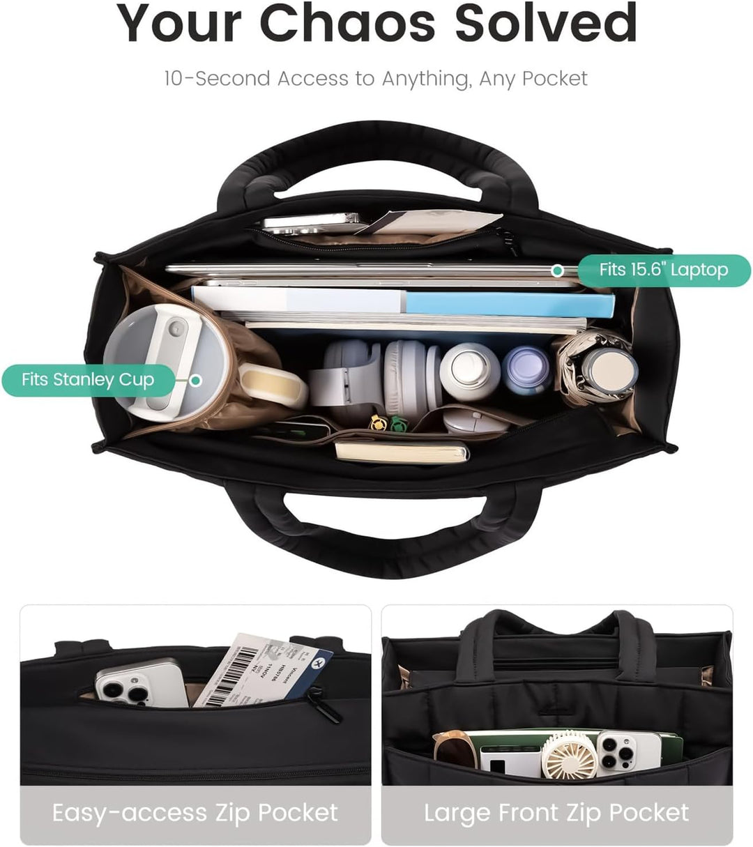 Profesjonalna podzielona torba robocza – etui na laptopa o dużej pojemności – Selvara