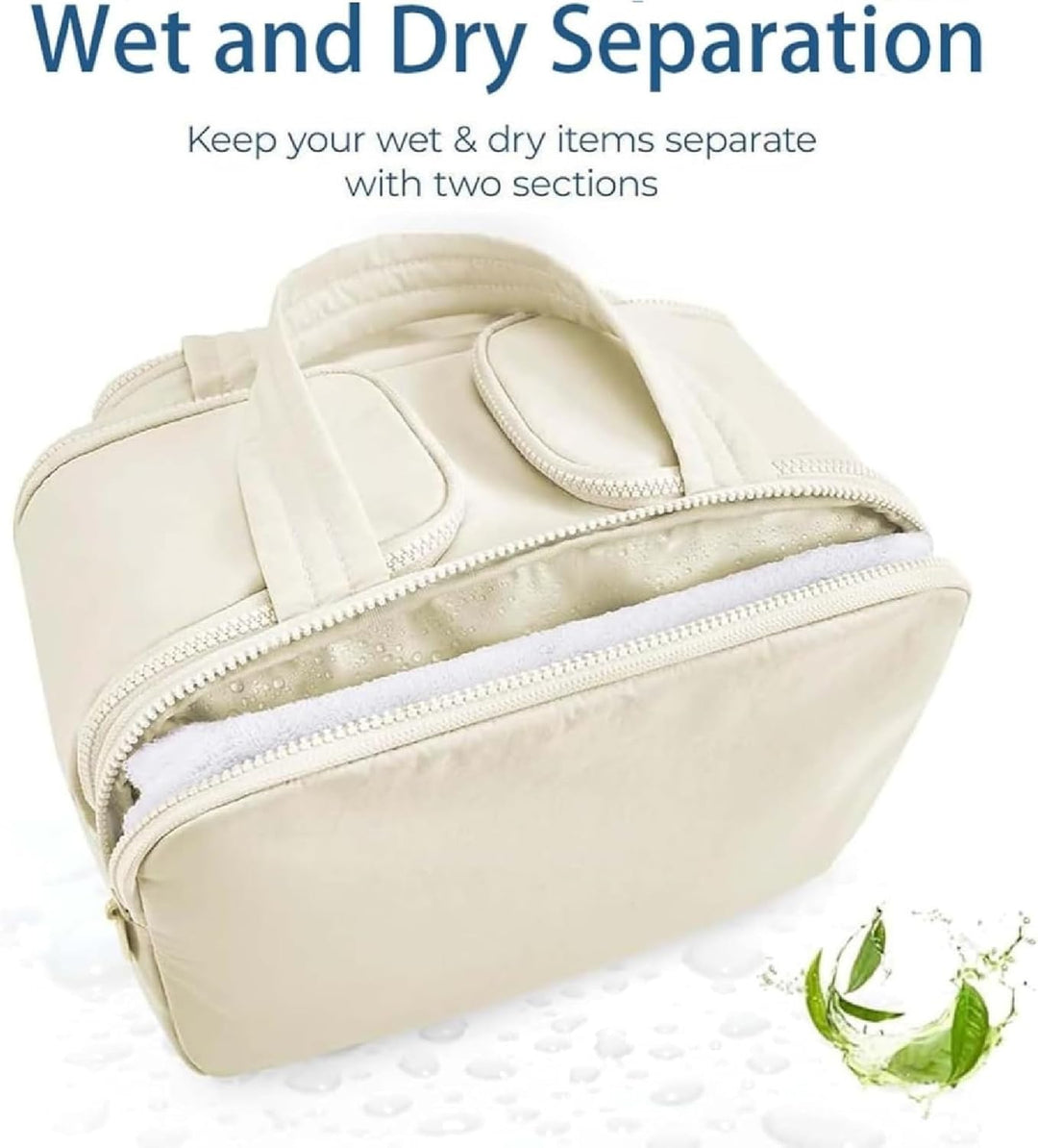 Torebka kosmetyczna podróżna – Duża wodoodporna torba na kosmetyki i organizer do makijażu (4-w-1) – Selvane