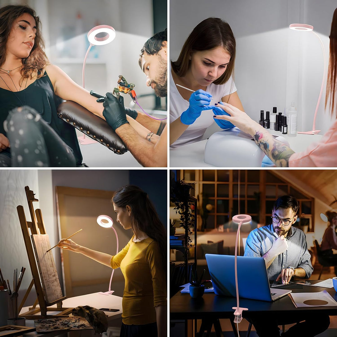 3 tryby kolorów lampki biurkowej LED z elastycznym ramieniem w kształcie łabędzia – Selvara (1+1 GRATIS)