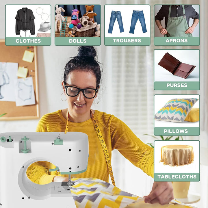Przenośna maszyna do szycia z 12 ściegami i stołem roboczym – StitchPro