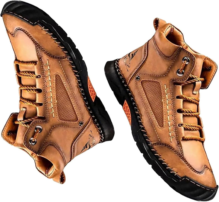 Ręcznie robione wodoodporne ortopedyczne botki męskie – wsparcie łuku stopy i antypoślizgowe podeszwy – Renvar