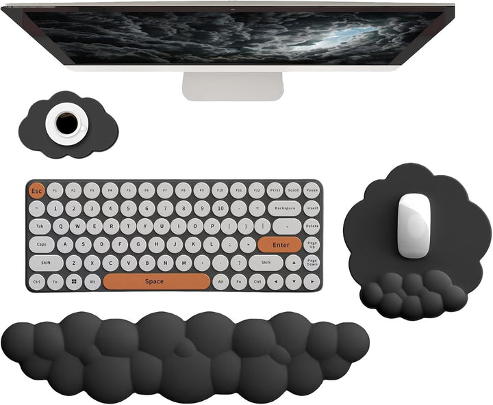 Chmurowa ergonomiczna podkładka pod nadgarstek z podkładką pod mysz i podstawką – Zeyora