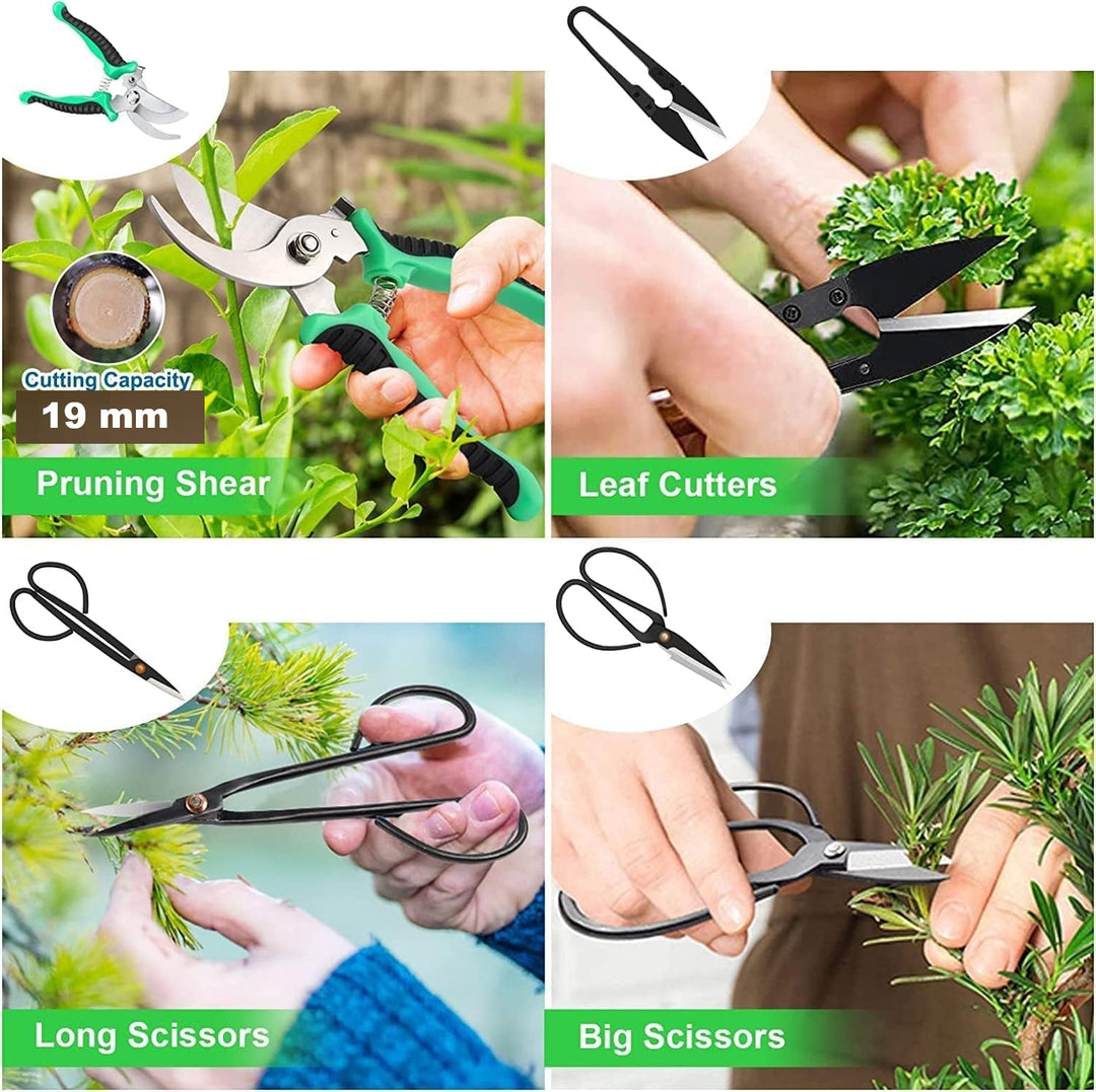 24-częściowy zestaw do pielęgnacji bonsai z narzędziami ze stali narzędziowej i torbą z PU - Sevora