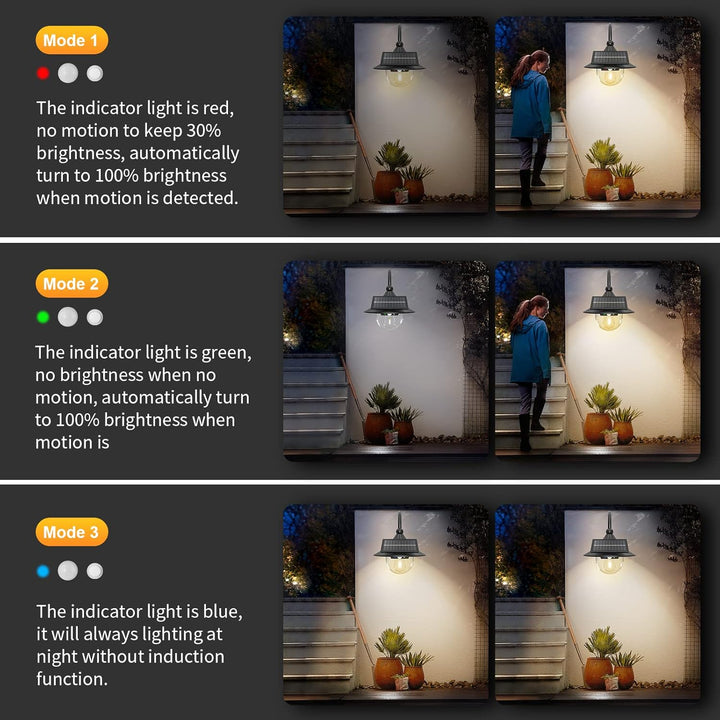 Solarne czujniki ruchu do ścian stodół z 3 trybami i elastycznym ramieniem (opakowanie 2 szt.) – Halden