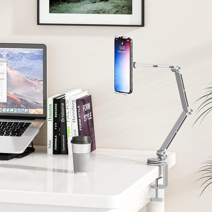 Regulowany uchwyt na tablet z aluminium z obrotem 360° – Movaro