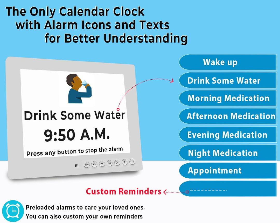 11,5-calowy cyfrowy kalendarz dzienny z 19 przypomnieniami – Claryon