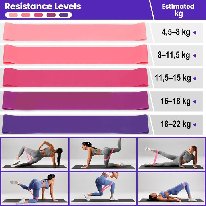 9-częściowy zestaw do pilatesu do użytku domowego z pierścieniem, piłką, taśmami i antypoślizgowymi skarpetkami