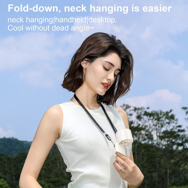 Przenośny składany wentylator ręczny z wyświetlaczem LED 100 prędkości