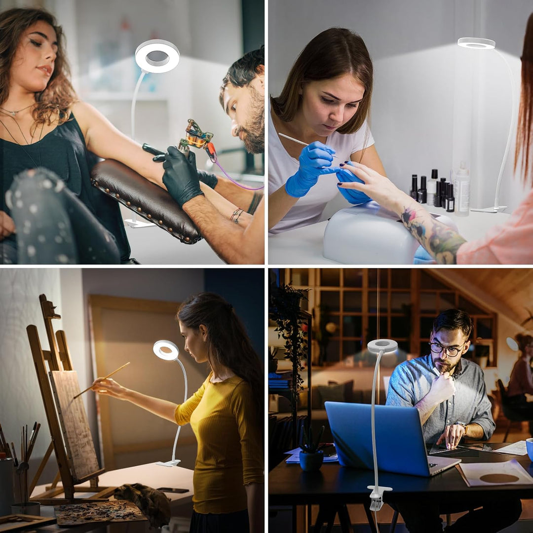 3 tryby kolorów lampki biurkowej LED z elastycznym ramieniem w kształcie łabędzia – Selvara (1+1 GRATIS)