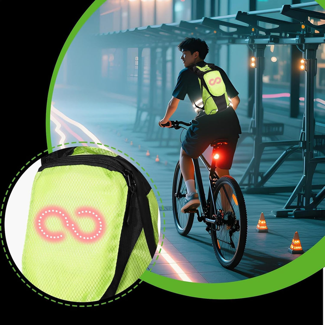 LED-Motorrad-plecak – Świecąca torba bezpieczeństwa na wycieczki i nocne jazdy – Lumaro