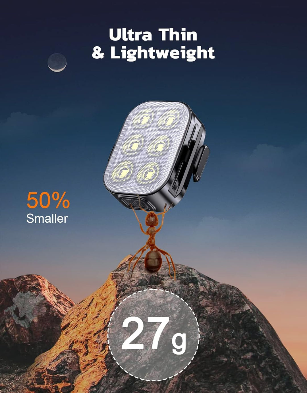 Ultra cienkie, ponownie ładowane przez USB zestawy świateł rowerowych z 4+6 trybami – SlimBeam