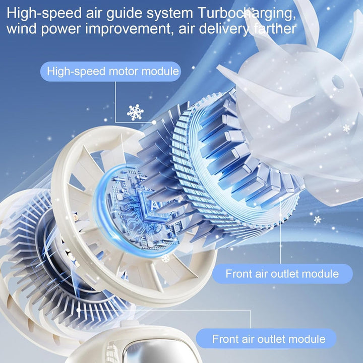 Przenośny składany wentylator ręczny z wyświetlaczem LED 100 prędkości