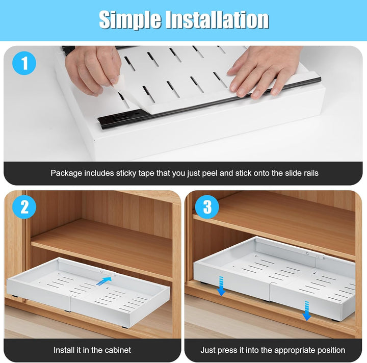 2-pakowy zestaw wysuwanych szuflad do szaf – StoreEase