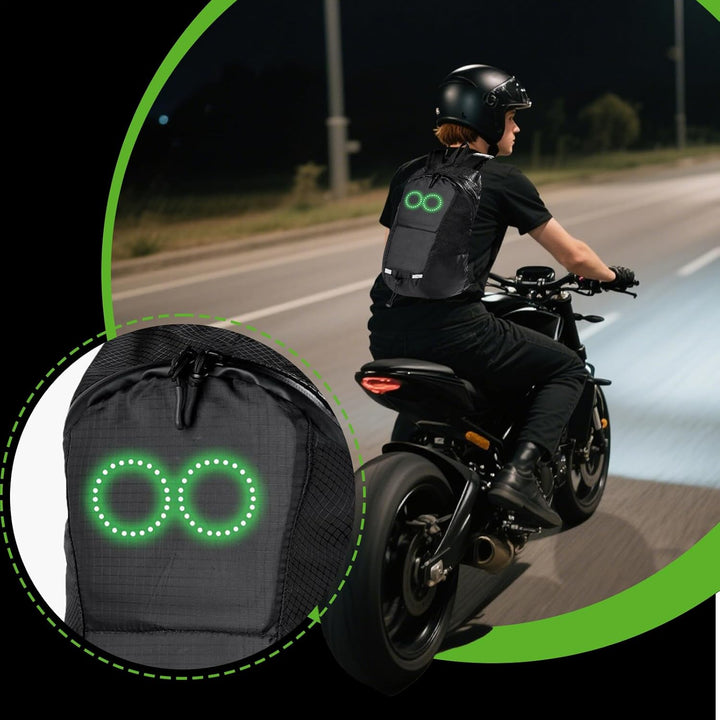 LED-Plecak podróżny – Wodoodporny świecący plecak z audio-responsywnym świeceniem – Nexora