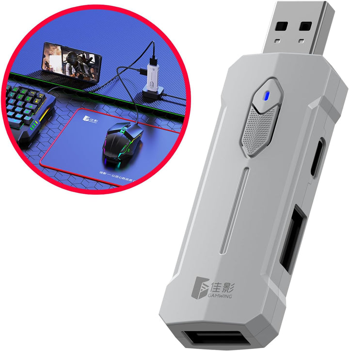 RGB Gamingowa klawiatura i zestaw myszy - ergonomiczny zestaw adapterów kontrolera - Zyvorn