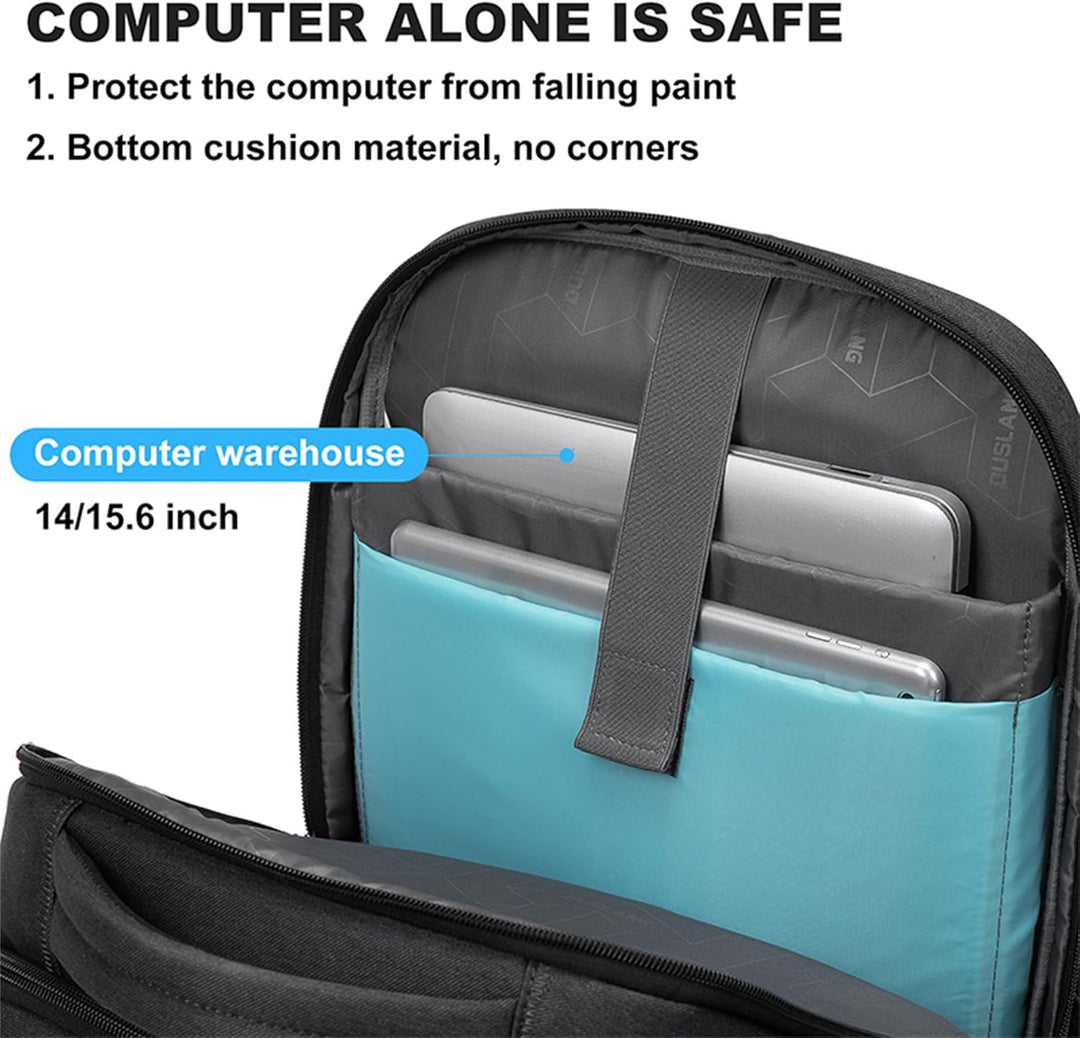 Plecak na laptopa i podróże odporny na wodę z uporządkowanymi przegrodami