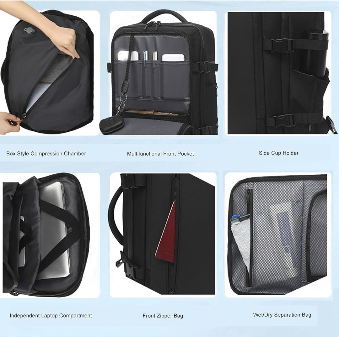 Rozszerzalny plecak turystyczny z vacuum 56–75L z pompą – Dravion