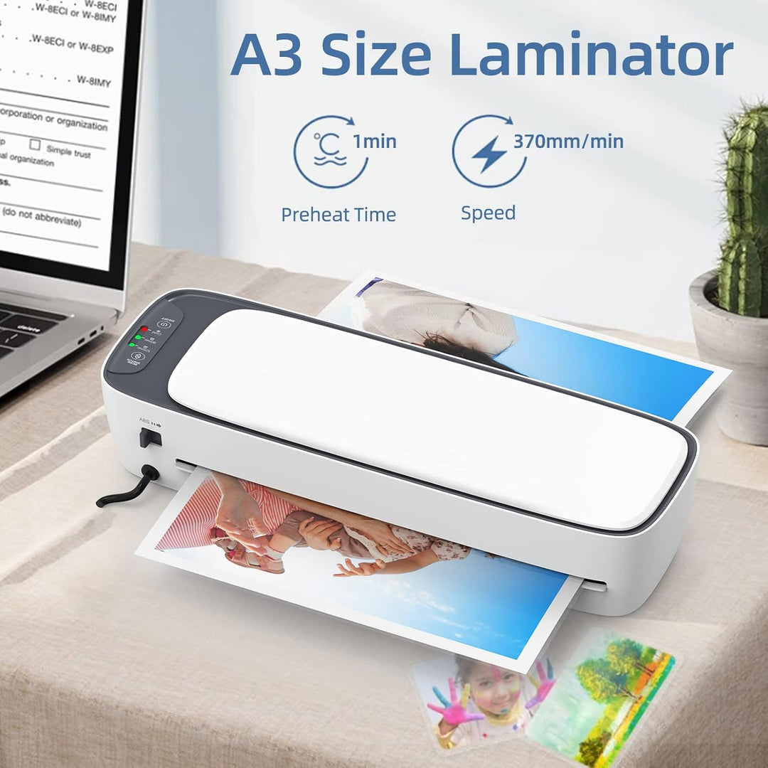 Zestaw laminatora biurkowego A3 z trybami gorącymi i zimnymi oraz 6-w-1 funkcjami – Lexaro