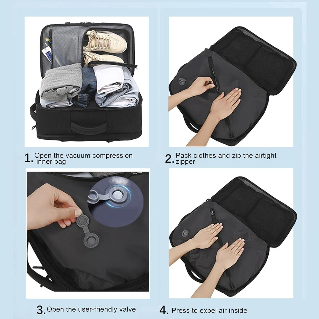 Rozszerzalny plecak turystyczny z vacuum 56–75L z pompą – Dravion