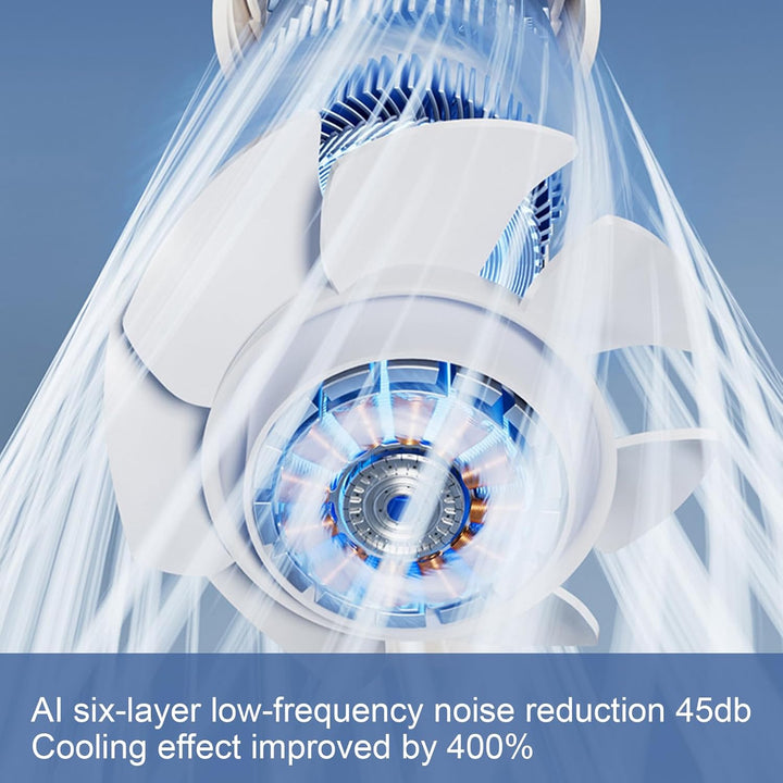 Przenośny składany wentylator ręczny z wyświetlaczem LED 100 prędkości