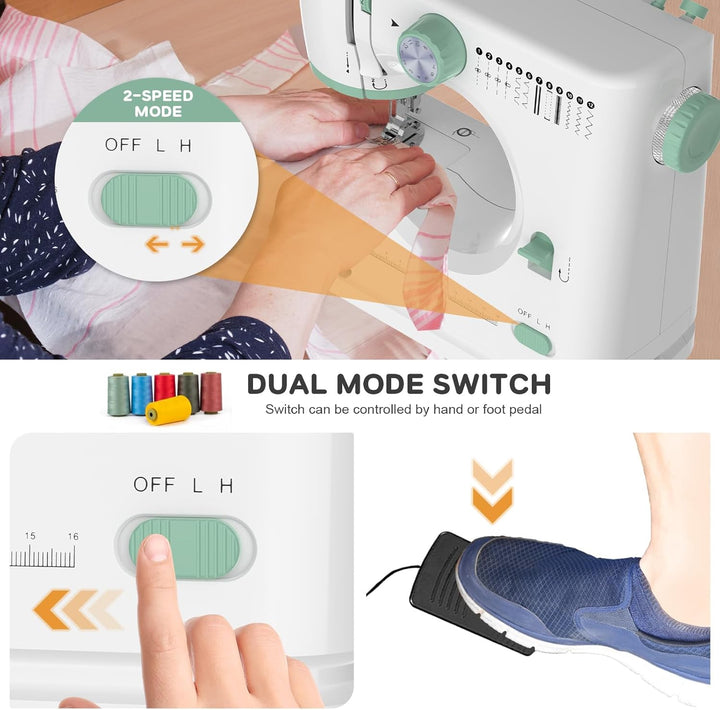 Przenośna maszyna do szycia z 12 ściegami i stołem roboczym – StitchPro