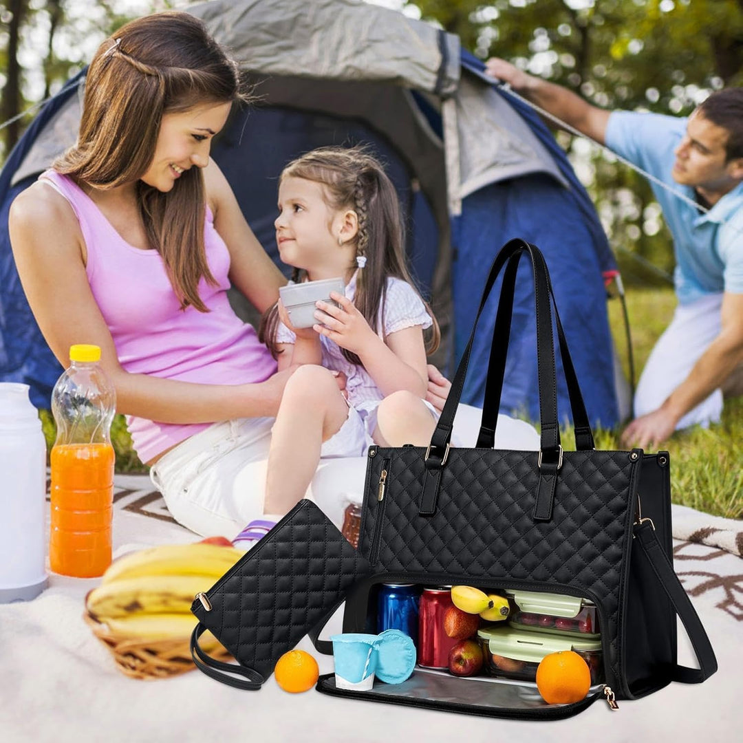 2-w-1 Izolowana torba na lunch i laptop do pracy i podróży