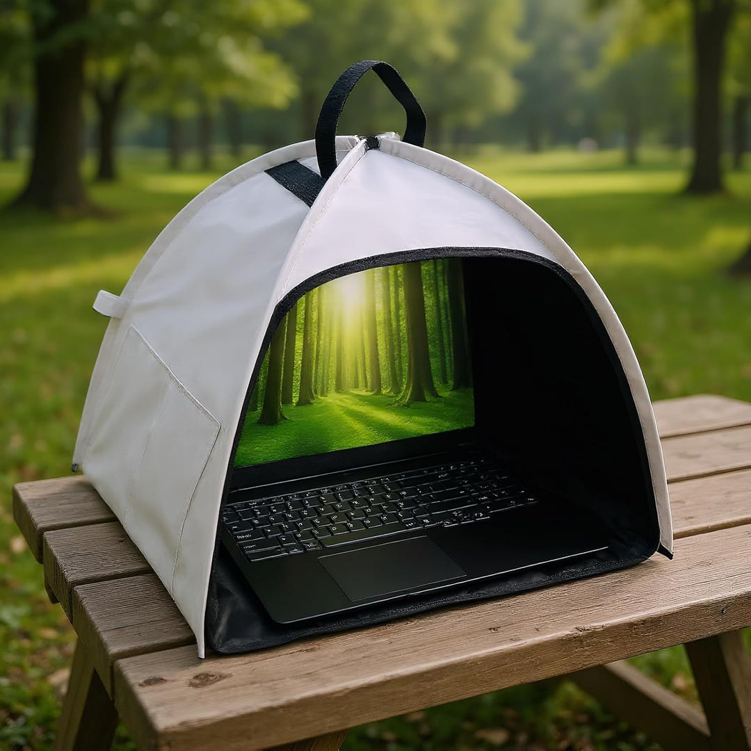 Laptop osłona przeciwsłoneczna – Składany namiot prywatności przeciwsłonecznej dla urządzeń 13–16" – Travory