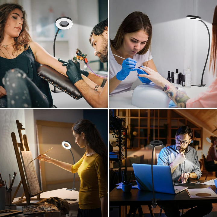 3 tryby kolorów lampki biurkowej LED z elastycznym ramieniem w kształcie łabędzia – Selvara (1+1 GRATIS)