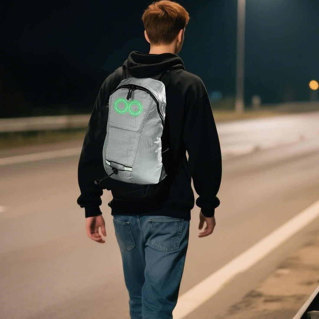 LED-Plecak podróżny – Wodoodporny świecący plecak z audio-responsywnym świeceniem – Nexora