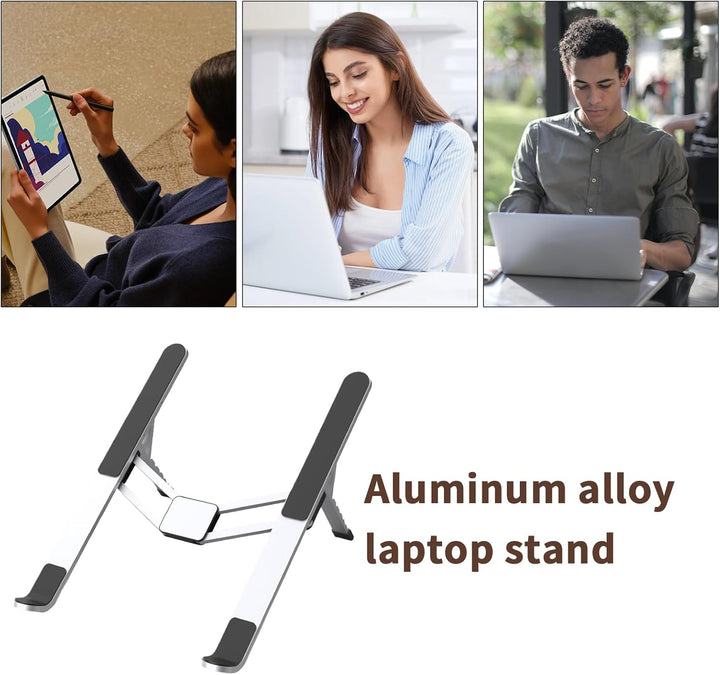 Regulowana podstawka na laptopa – Składany uchwyt chłodzący do laptopów do biura i podróży – Orvane